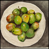 GREEN PLUMS -- Artist: Kathryn Barker Size: 6" x 4" Medium: Watercolor Price: $80.00