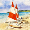 PERFECT DAY -- Artist: Kathryn Barker Size: 9.5" x 7.5" Medium: Watercolor Price: $180.00