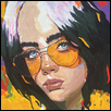 Vivid Gaze: Billie Elish in Color